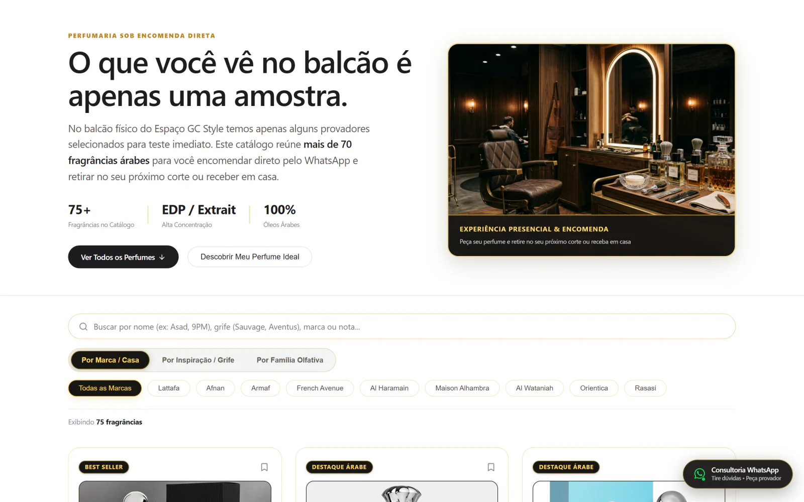 O catálogo: o balcão é só uma amostra.