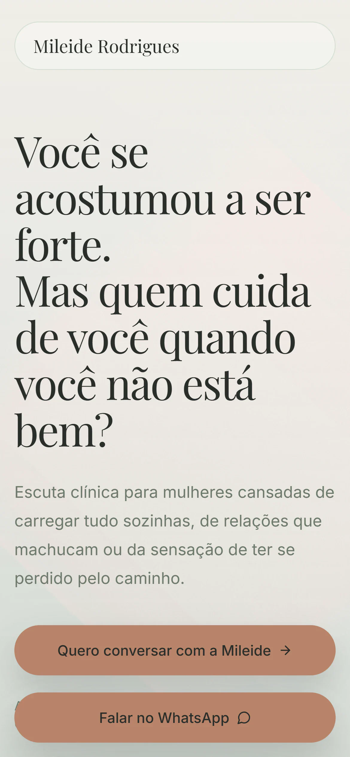 No celular, os dois botões abrem o WhatsApp.